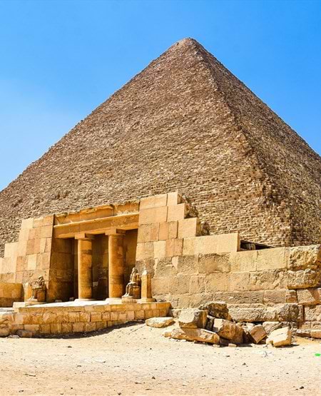 Den Store Pyramide i Giza, også kendt som Keopspyramiden, nær Cairo, Egypten