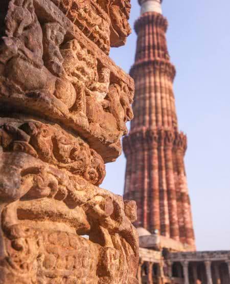 Qutub Minar, der er den højeste minaret i Indien