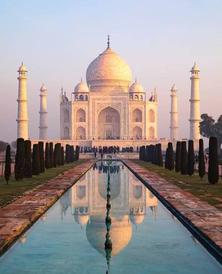 Taj Mahal i Indien – et af verdens syv vidundere
