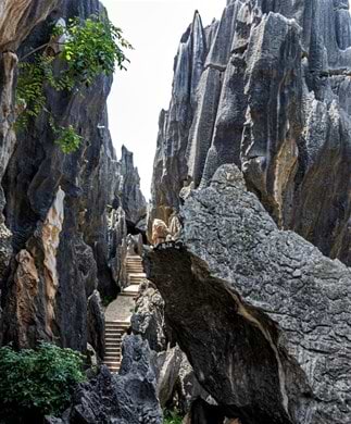 Vandreruter i Stenskoven, Kunming, Kina Vandreruter i Stenskoven, Kunming, Kina