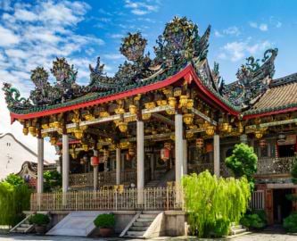 Det kinesiske klanhus, Khoo Kongsi, i George Town, Malaysia
