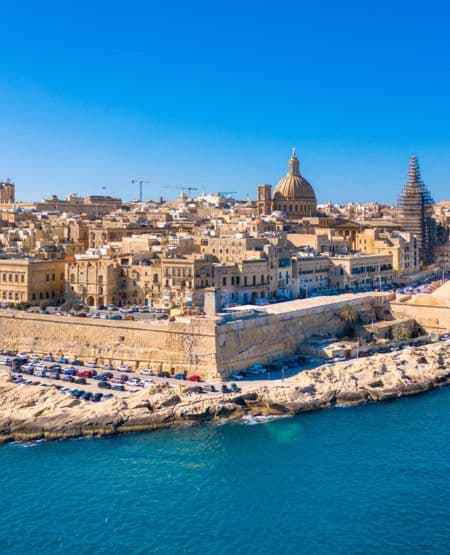 Udsigt over Valletta by og havn Udsigt over Valletta by og havn
