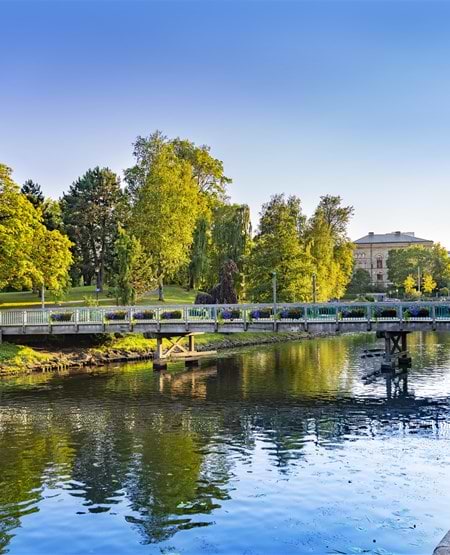 Kungsparken og Basarbron i Gøteborg, Sverige Kungsparken og Basarbron i Gøteborg, Sverige