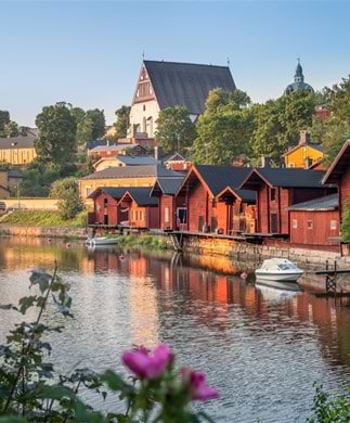 Hyggelig udsigt til Porvoo i Finland Hyggelig udsigt til Porvoo i Finland