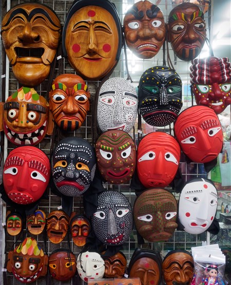 Traditionelle Hahoe-masker, Sydkorea Traditionelle Hahoe-masker, Sydkorea