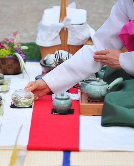Traditionel koreansk teceremoni, Sydkorea Traditionel koreansk teceremoni, Sydkorea