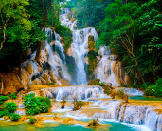 Kuang Si Falls er et vandfald beliggende i nærheden af Luang Prabang, Laos