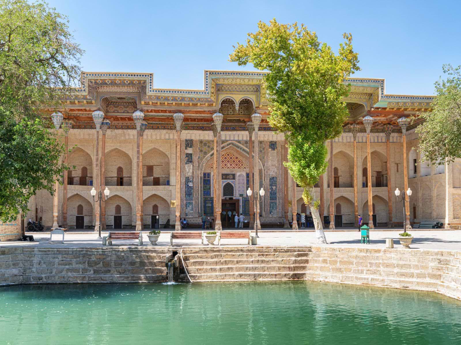 Bolo Haouz-moskeen i Bukhara, Usbekistan
