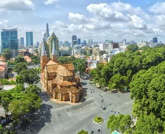 Notre Dame Katedralen i Ho Chi Minh City, Vietnam