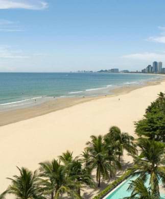 Strandudsigt over My Khe-stranden i Da Nang, Vietnam Strandudsigt over My Khe-stranden i Da Nang, Vietnam
