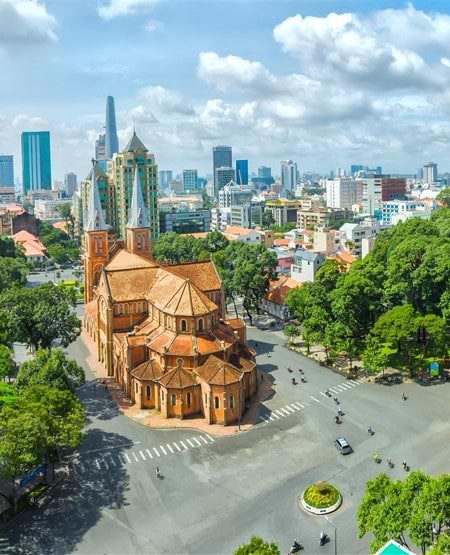 Notre Dame Katedralen i Ho Chi Minh City, Vietnam
