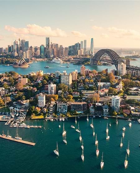 Sydney Opera House og Sydney Harbour Bridge set over Sydney Harbour
