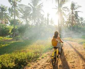 Cykeltur på Gili Trawangan på Bali