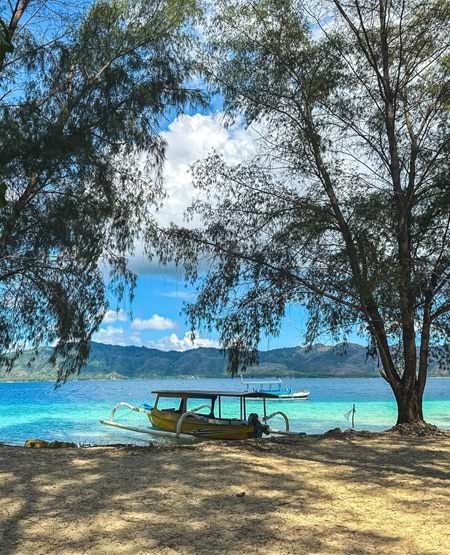 Strand på Gili-øerne, Bali Strand på Gili-øerne, Bali