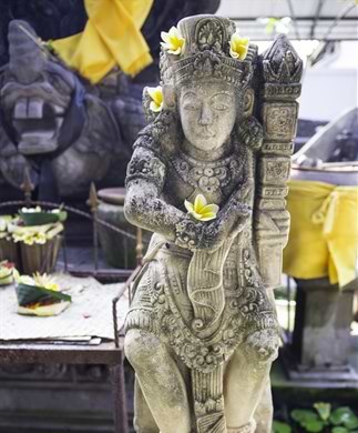 Statue i tempel ved Jimbaran, Bali Statue i tempel ved Jimbaran, Bali