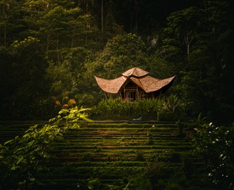 Tempel på bjergside i Sidemen på Bali Tempel på bjergside i Sidemen på Bali