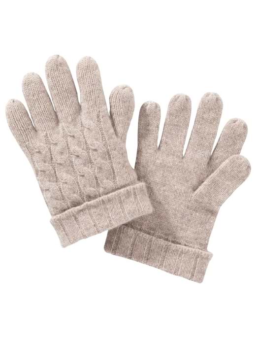 Alan Paine Lochpine Cable Gloves Ecru