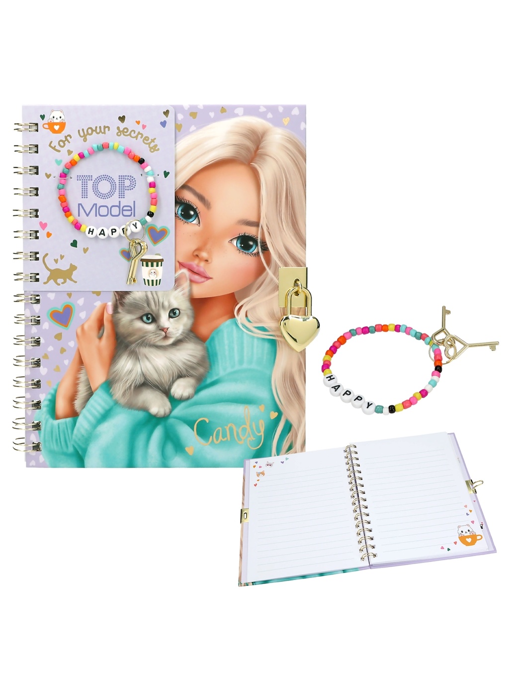 Depesche TOPModel Diary With Padlock And Bracelet