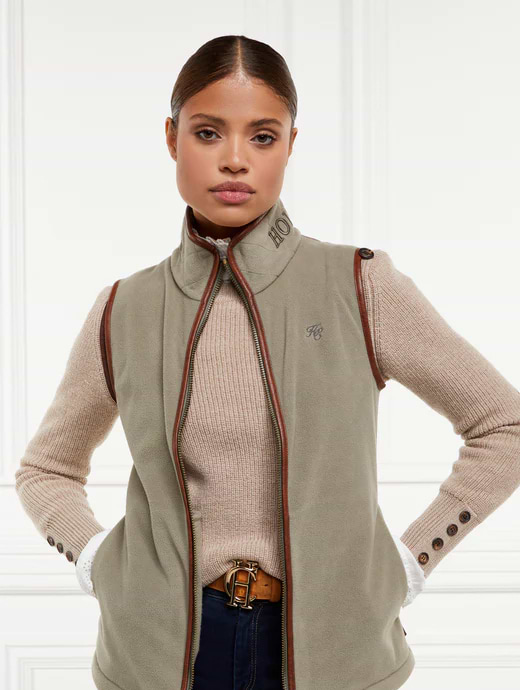 Holland Cooper Country Fleece Gilet Sage