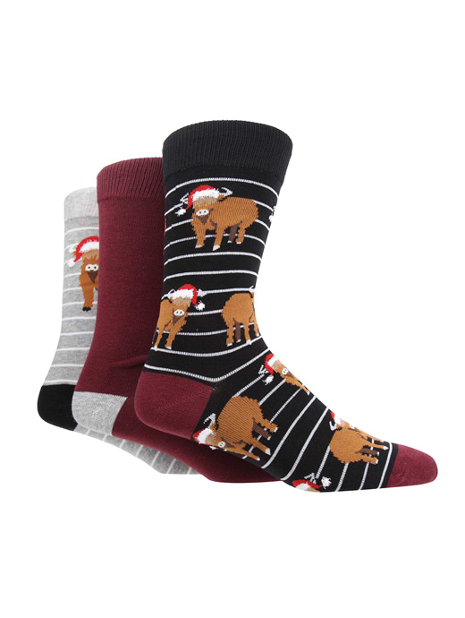 Wild Feet 3pk Hanging Gift Set Highland Cows 