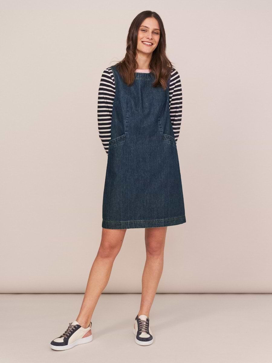 White Stuff Lothbury Pinafore Dress Denim