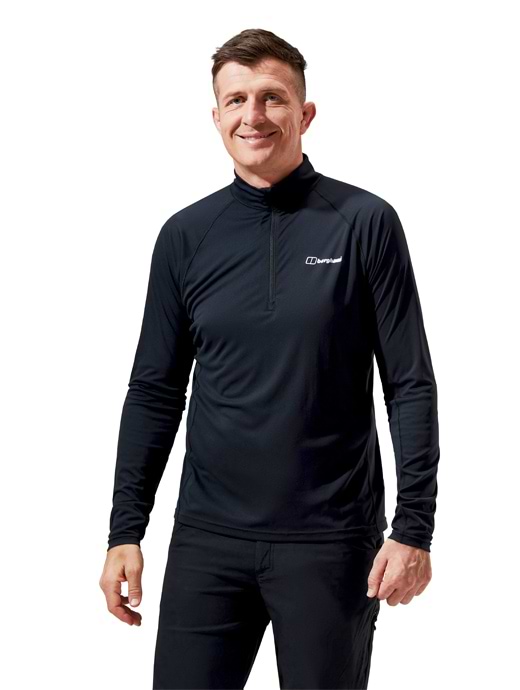 Berghaus Men's Trailblaze Long Sleeve Tech Tee Black/Black