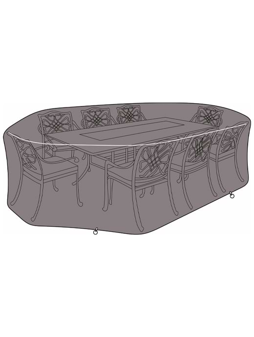 Hartman Capri 8 Seat Rectangular Set Cover Grey