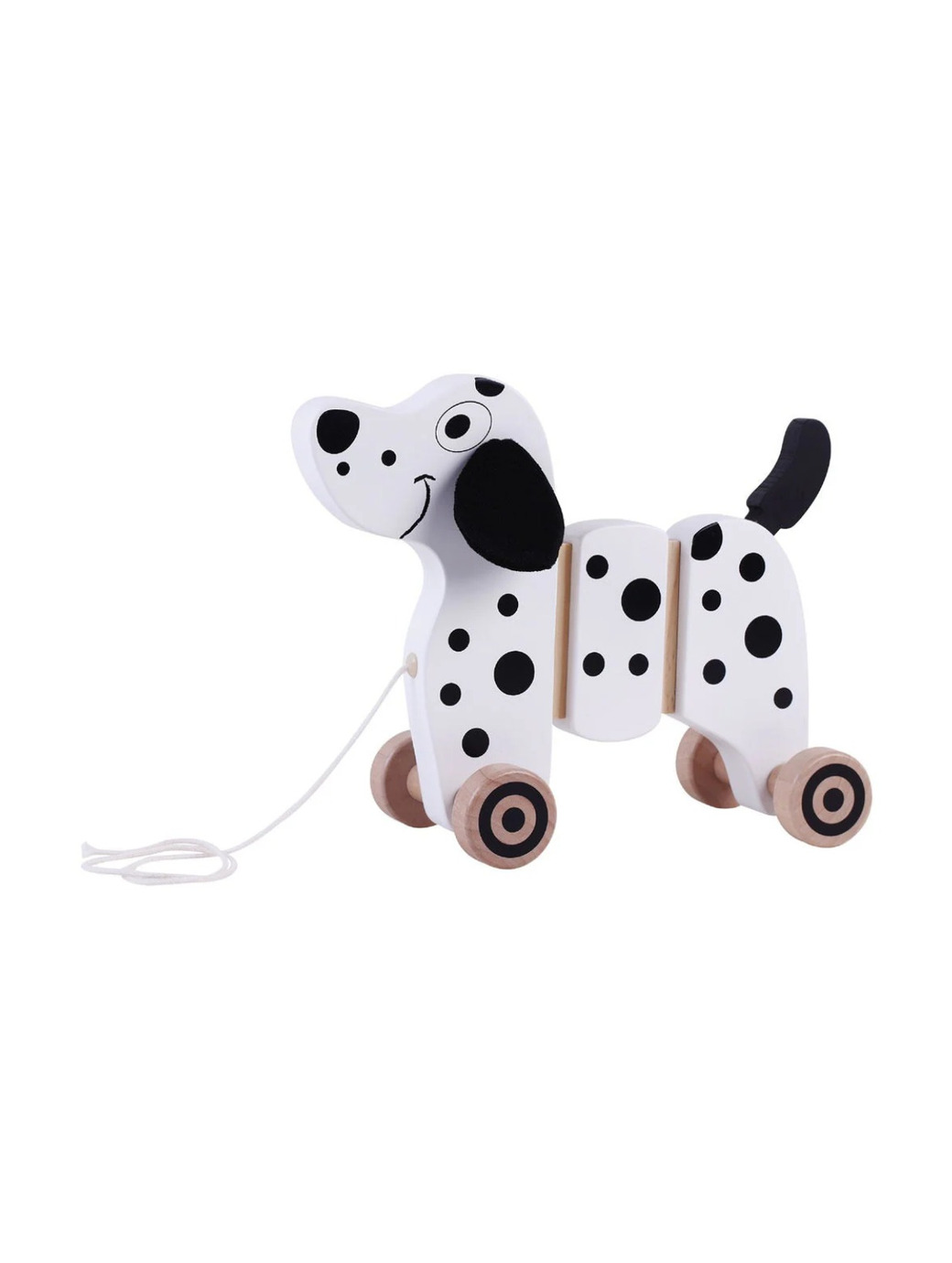 Jumini Pull Along Dog Black & White