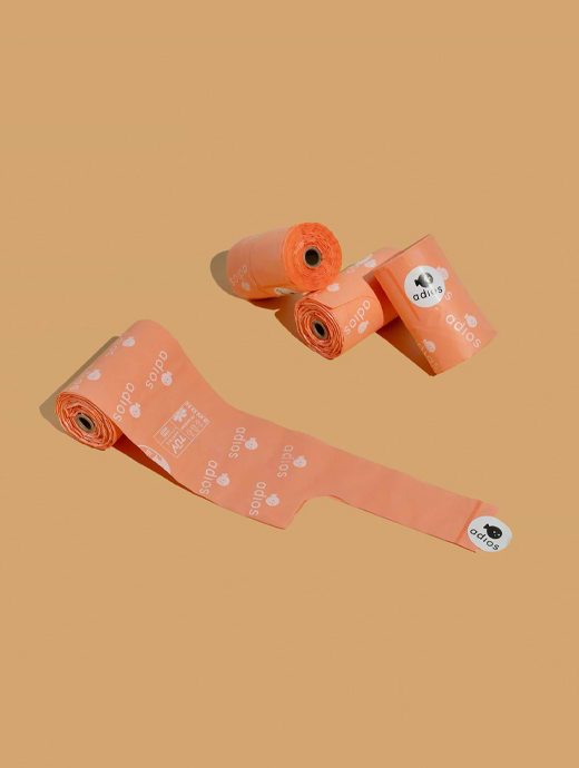 Adios Plastic Poop Bags Pink 120pk On A Roll With Handles