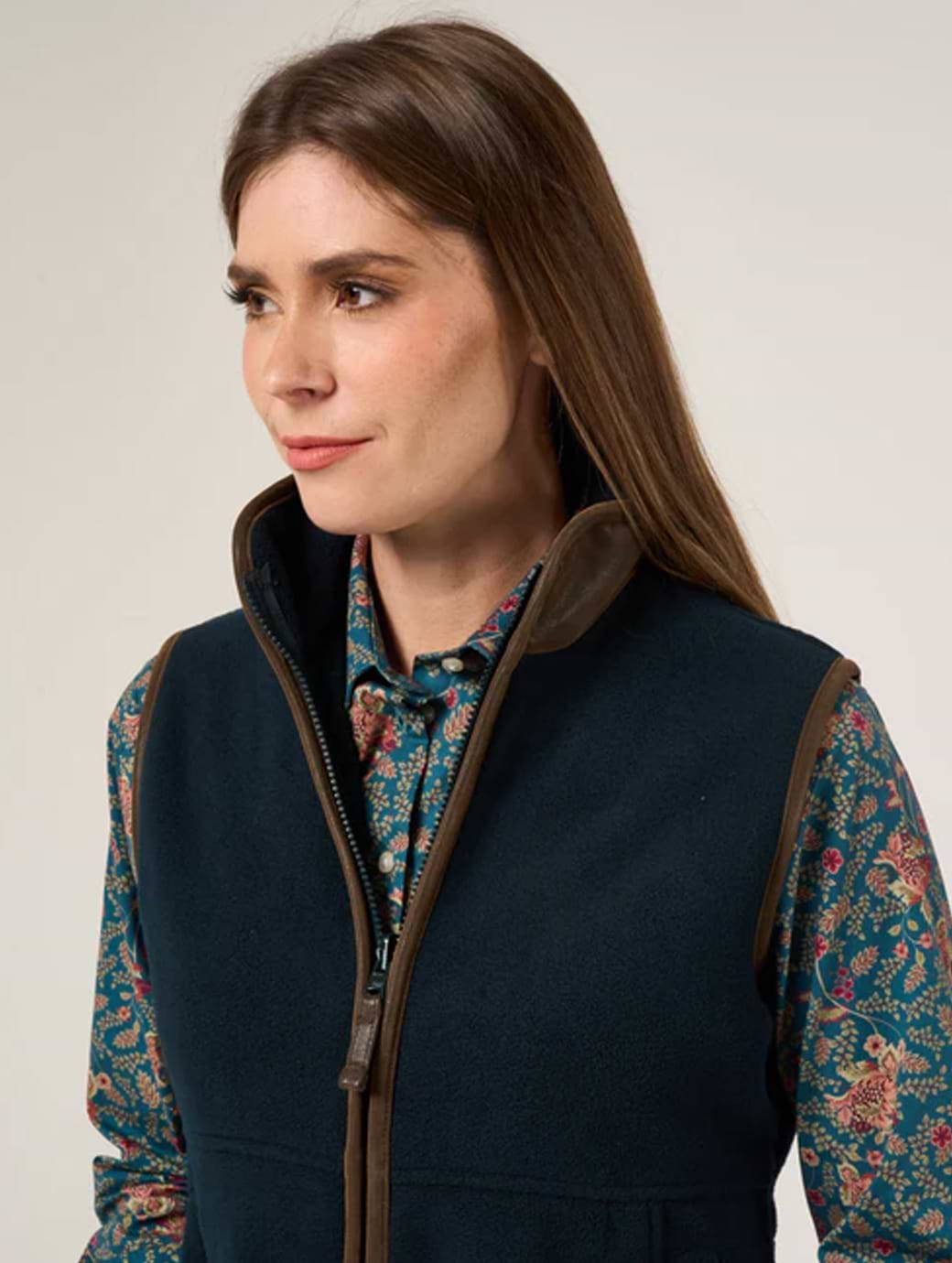 Alan Paine Women Aylsham Fleece Waistcoat Dark Navy