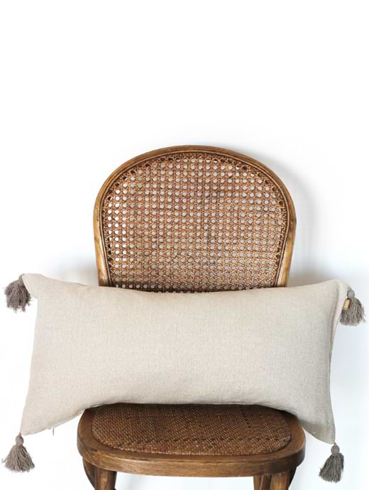 ALSO Home Cotton Herringbone Breakfast Cushion Taupe 60x30cm 