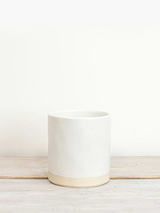 ALSO Home Kasvi Ivory Speckled Large Plant Pot 15x14cm 