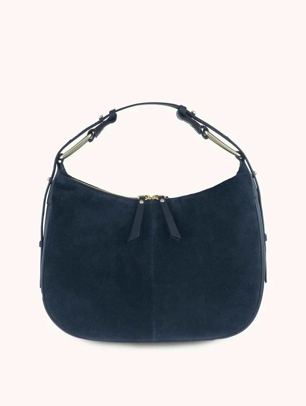Apatchy London The Charlie Navy Suede Bag