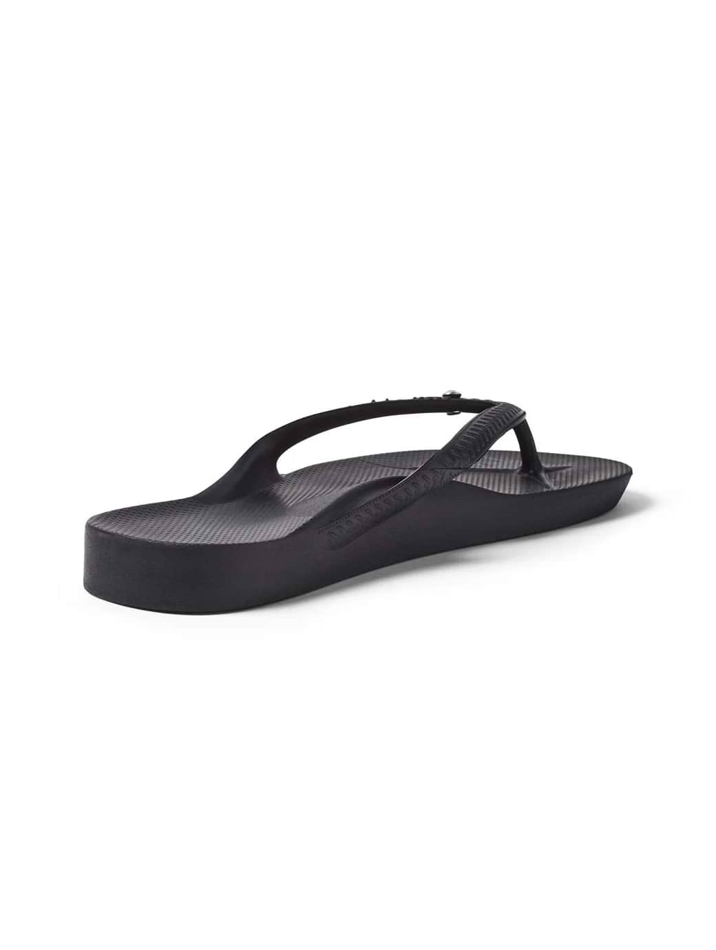 Archies Footwear Women's Arch Support Flip Flops Black Crystal