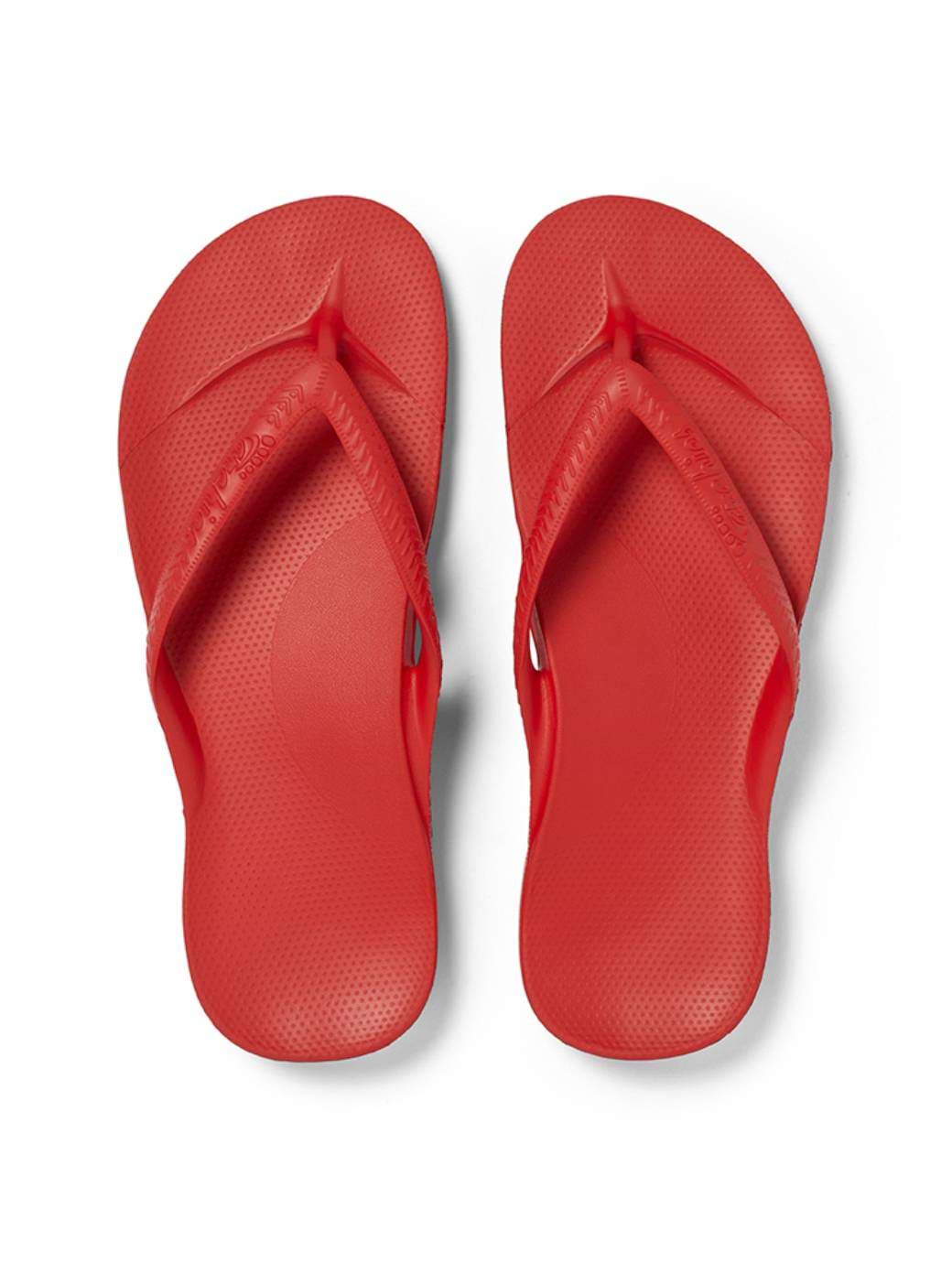 Archies Women's Arch Support Flip Flops Chilli