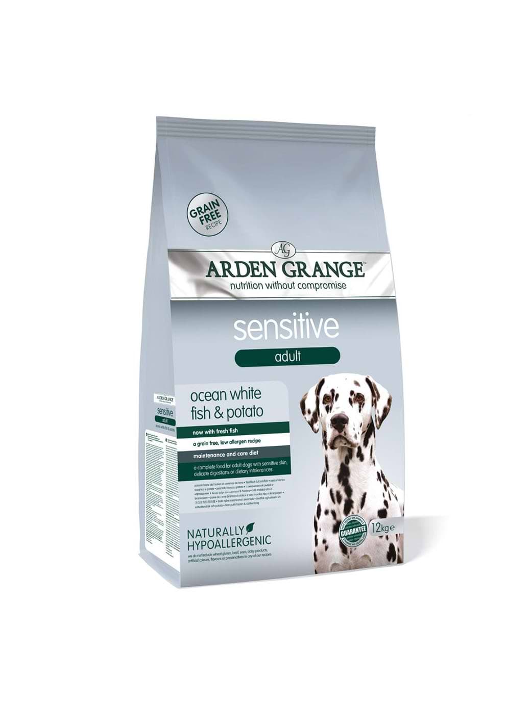 Arden Grange Adult Sensitive With Ocean Fish & Potato 12KG