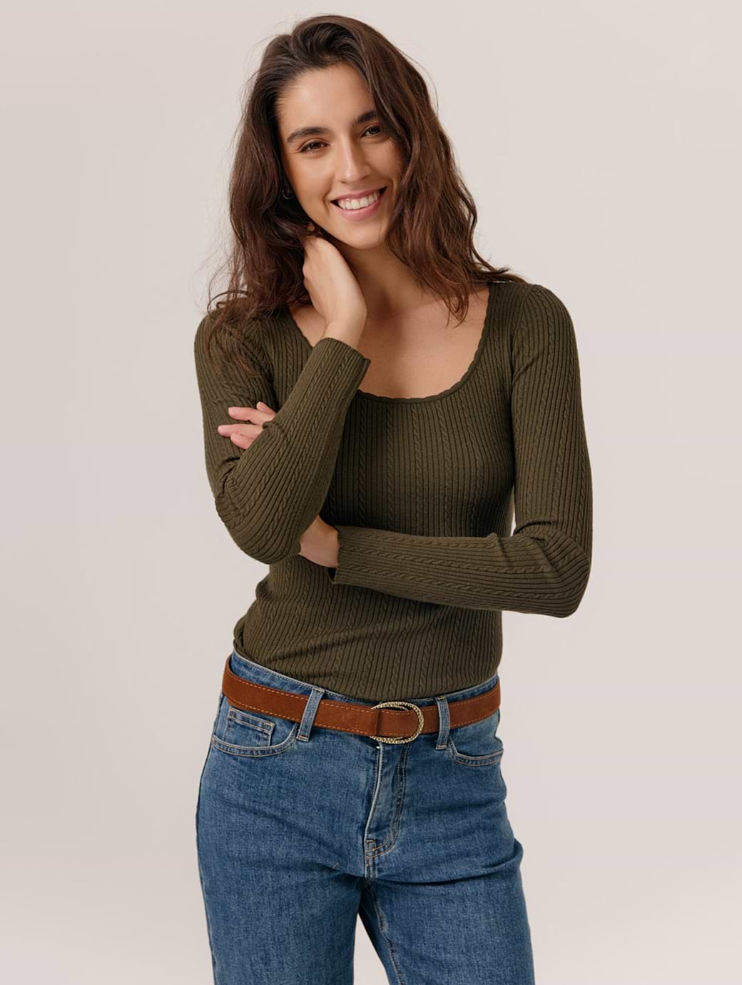 Artlove Women's Aurore Top Khaki