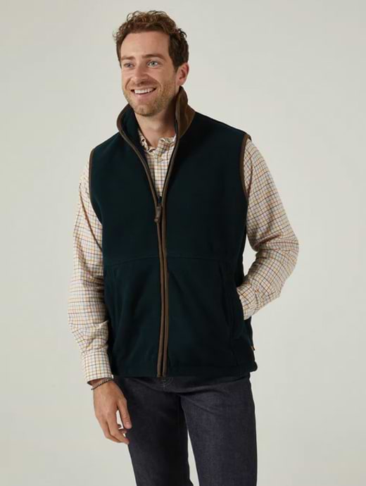 Alan Paine Men's Aylsham Fleece Gilet In Dark Navy