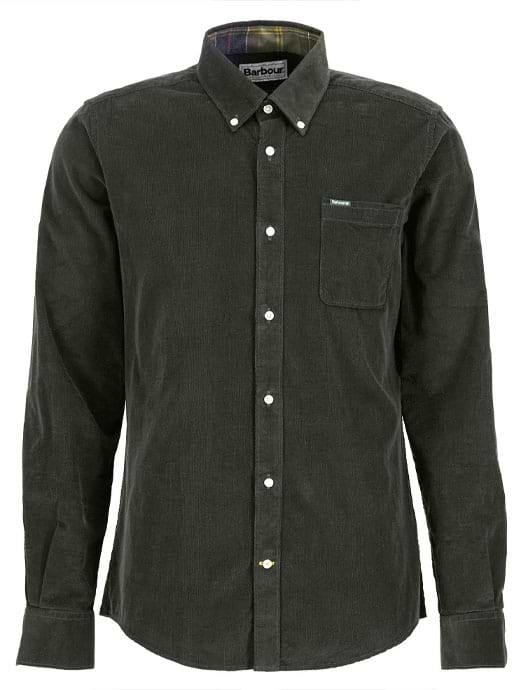 Barbour Cord Tailored Shirt Button Down Grey Top New With authentic Tags Small