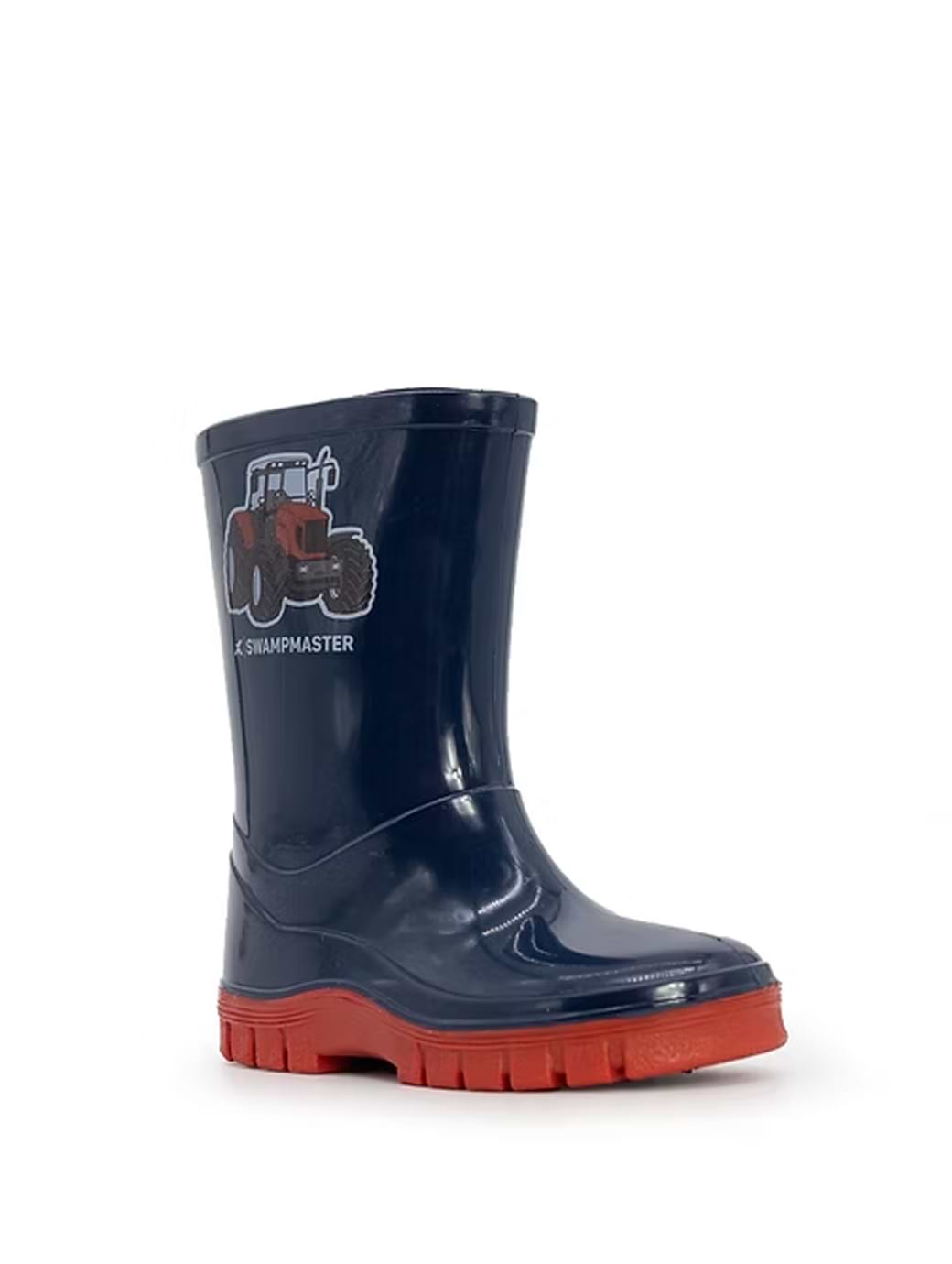 Back British Farming Children's Tractor Wellington Boot Navy
