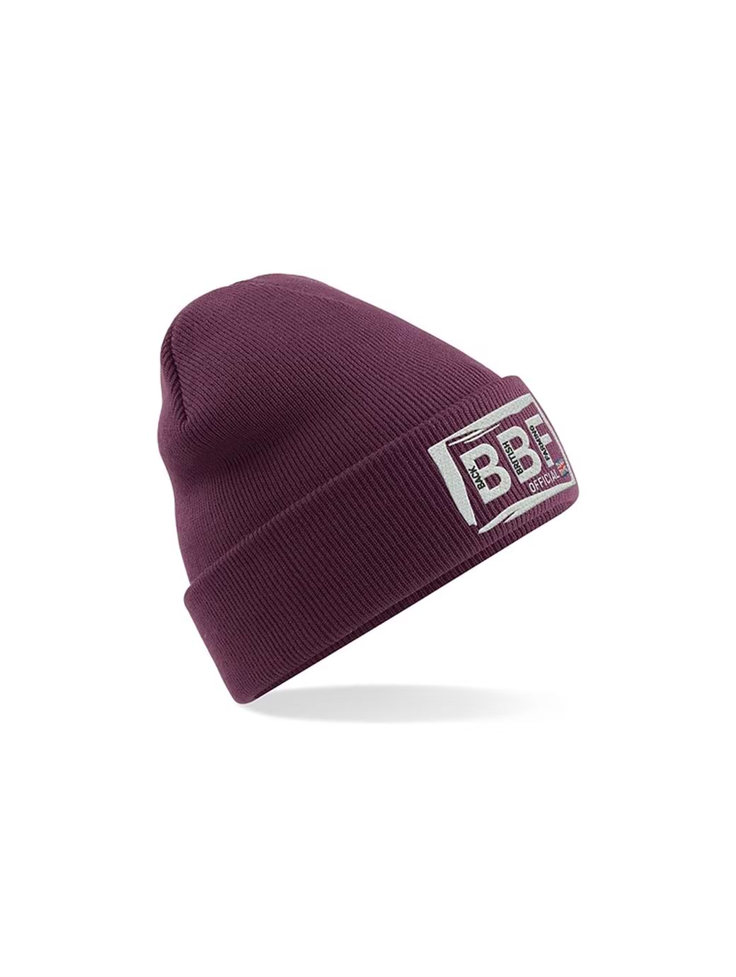 Back British Farming Unisex Beanie Hat Burgundy