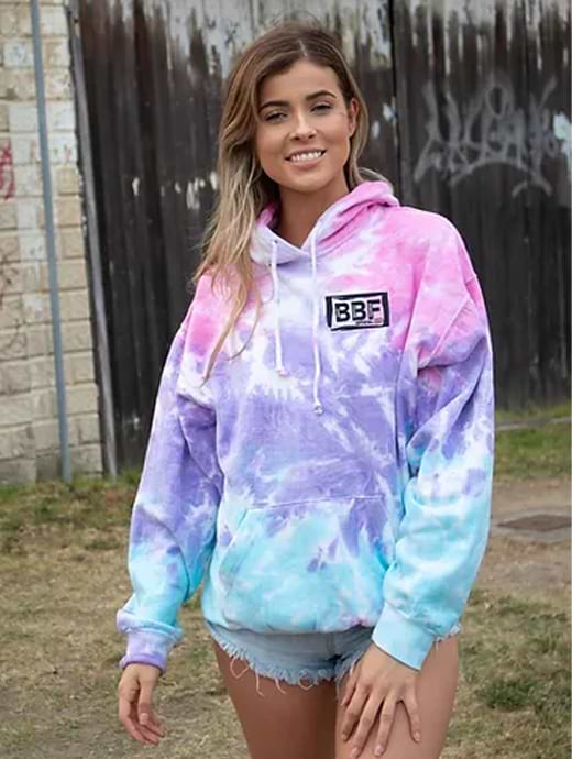 Back British Farming Unisex Tie Dye Hoodie Cotton Candy