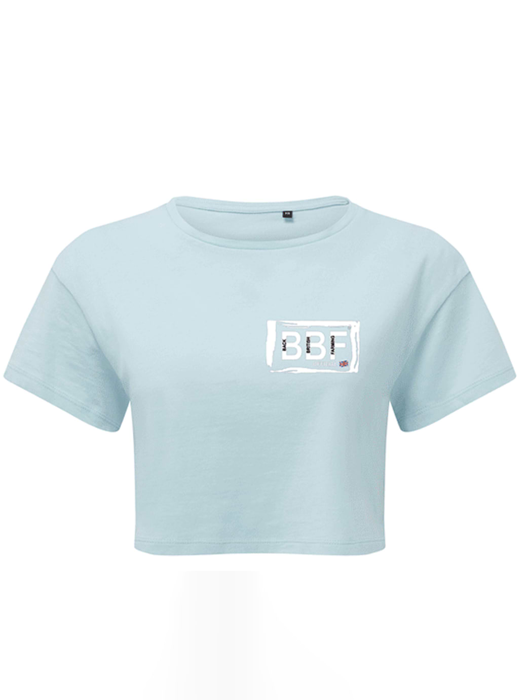 Back British Farming Women's Summer Haze Crop Top Light Blue