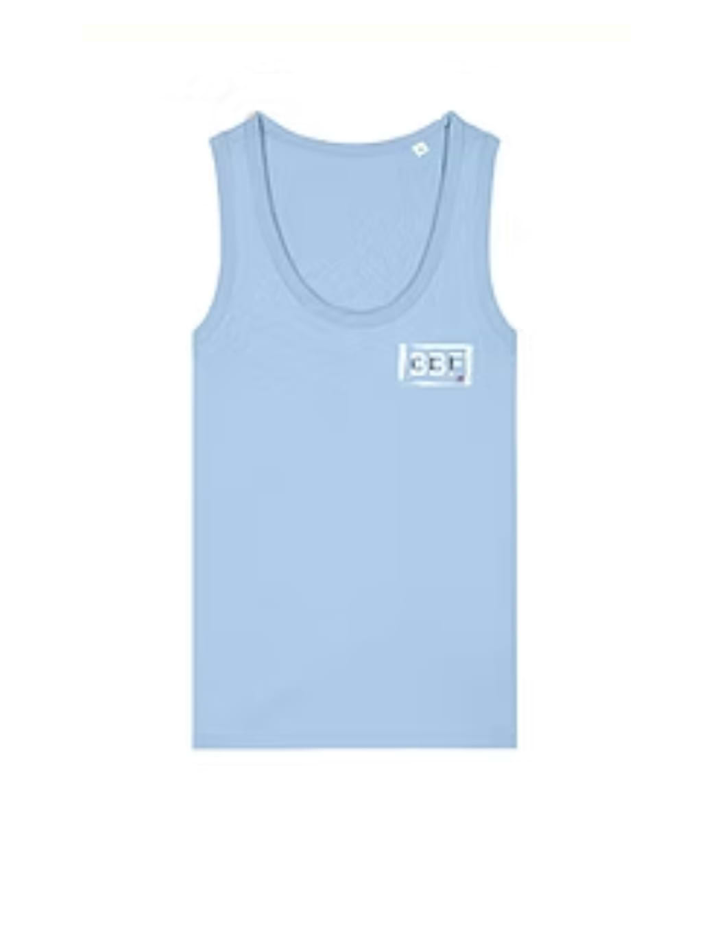 Back British Farming Women's Summer Haze Vest Top Blue Soul