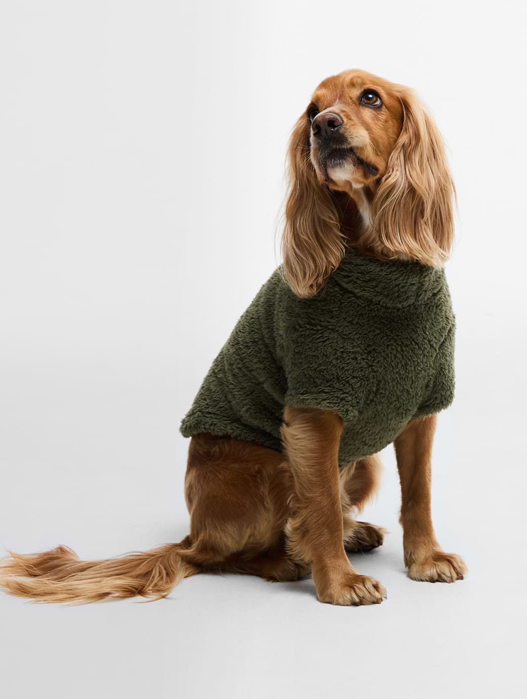 Barbour Brindle Fleece Dog Jumper Olive