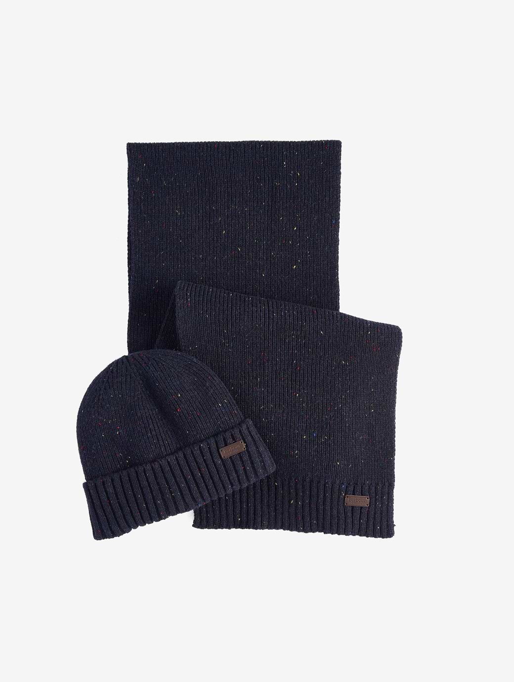 Barbour Carlton Beanie & Scarf Set Navy