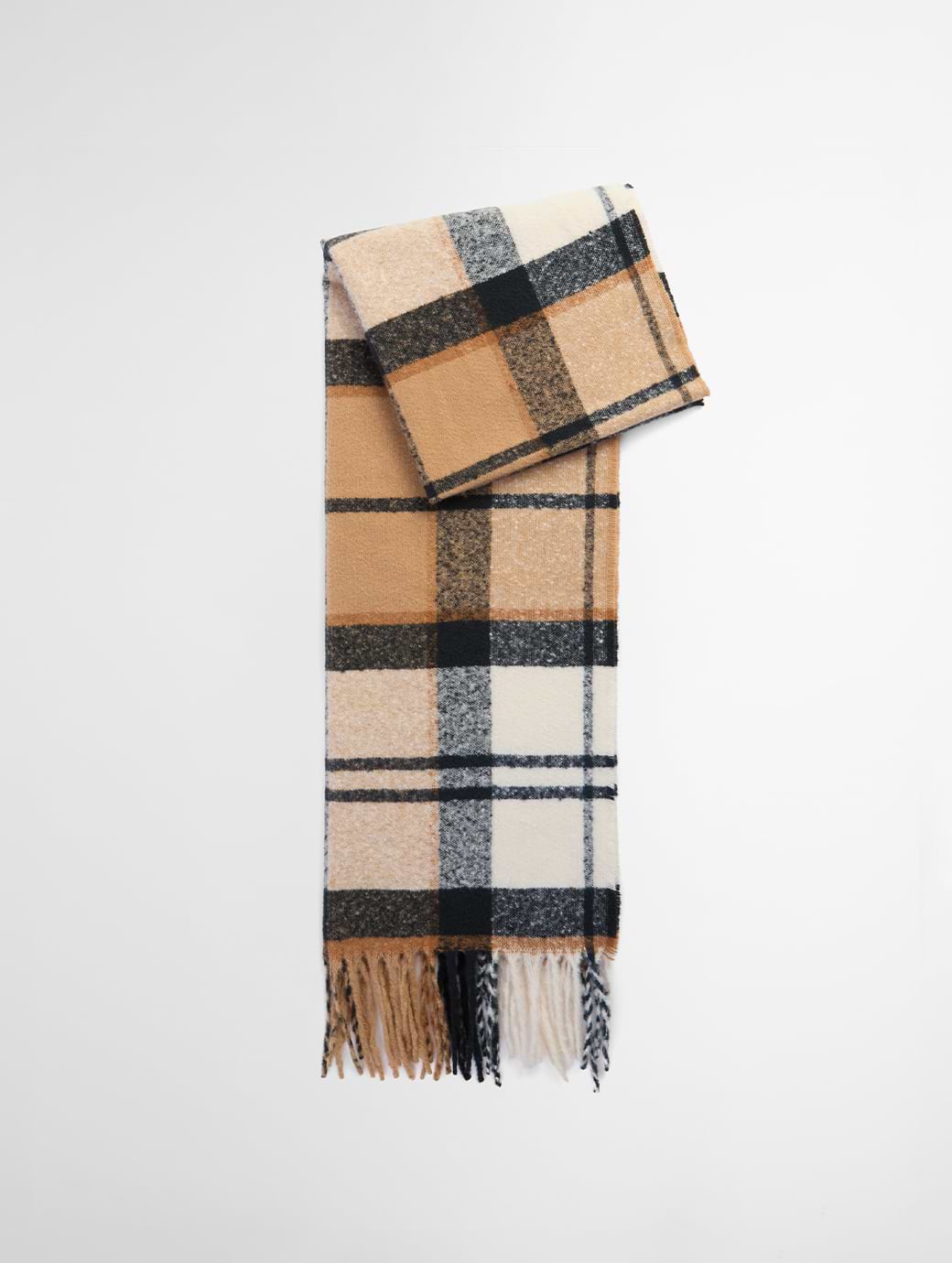 Barbour Deanna Tartan Scarf Hessian Navy Tartan