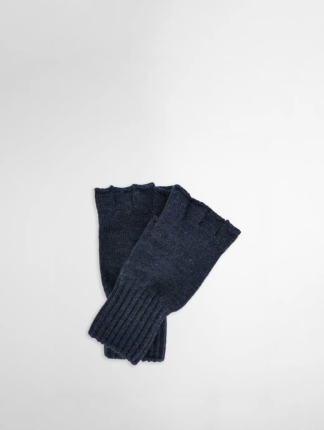 Barbour Fingerless Gloves Navy