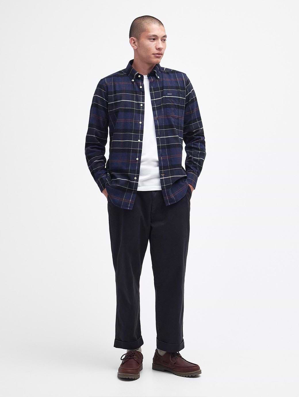 Barbour Lutsleigh Shirt Navy Marl