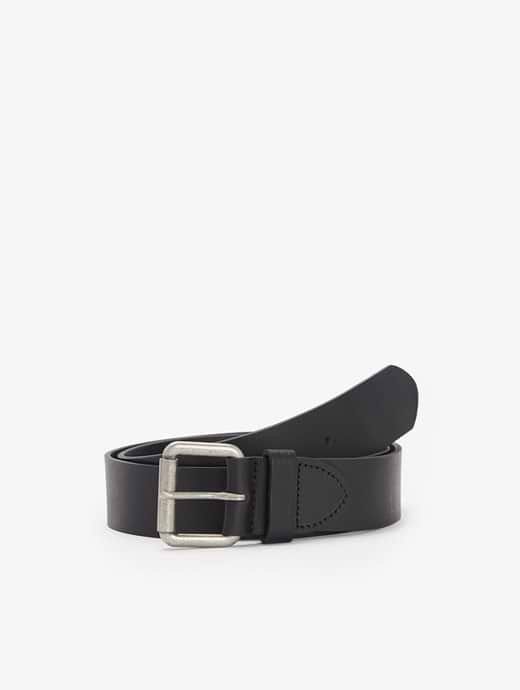 Barbour Matt Leather Belt Black